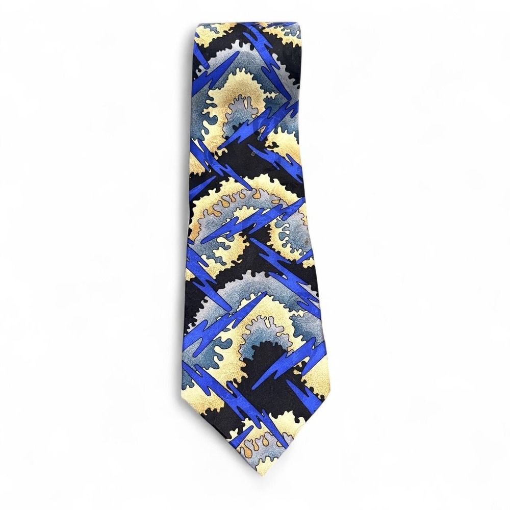 VTG Grateful Dead Men's Tie One Size Blue Back Drop First Set Silk 1996